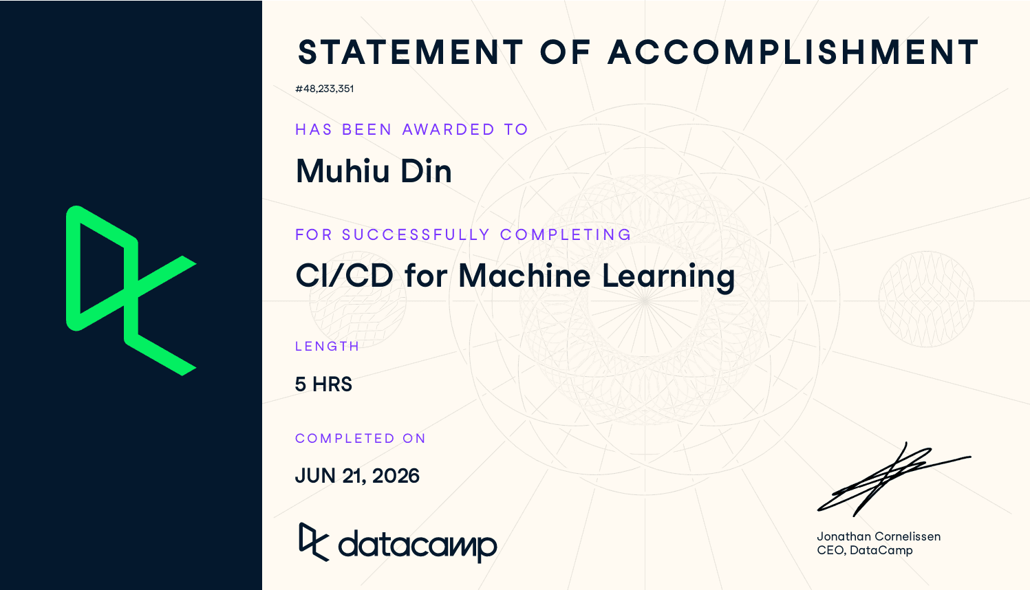 DataCamp – CI/CD for Machine Learning